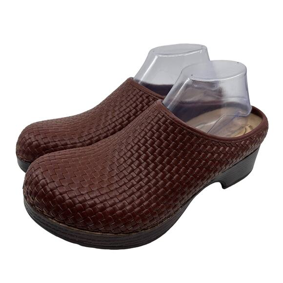 Easy Works by Easy Street Soleia Womens Slip On 10M Brown Braided Woven Clogs - Picture 8 of 11